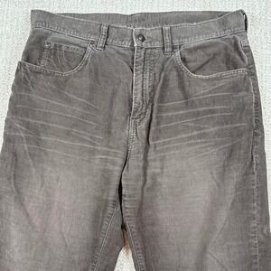 J Crew Mens 34x30 Brown Straight Leg Corduroy Pants